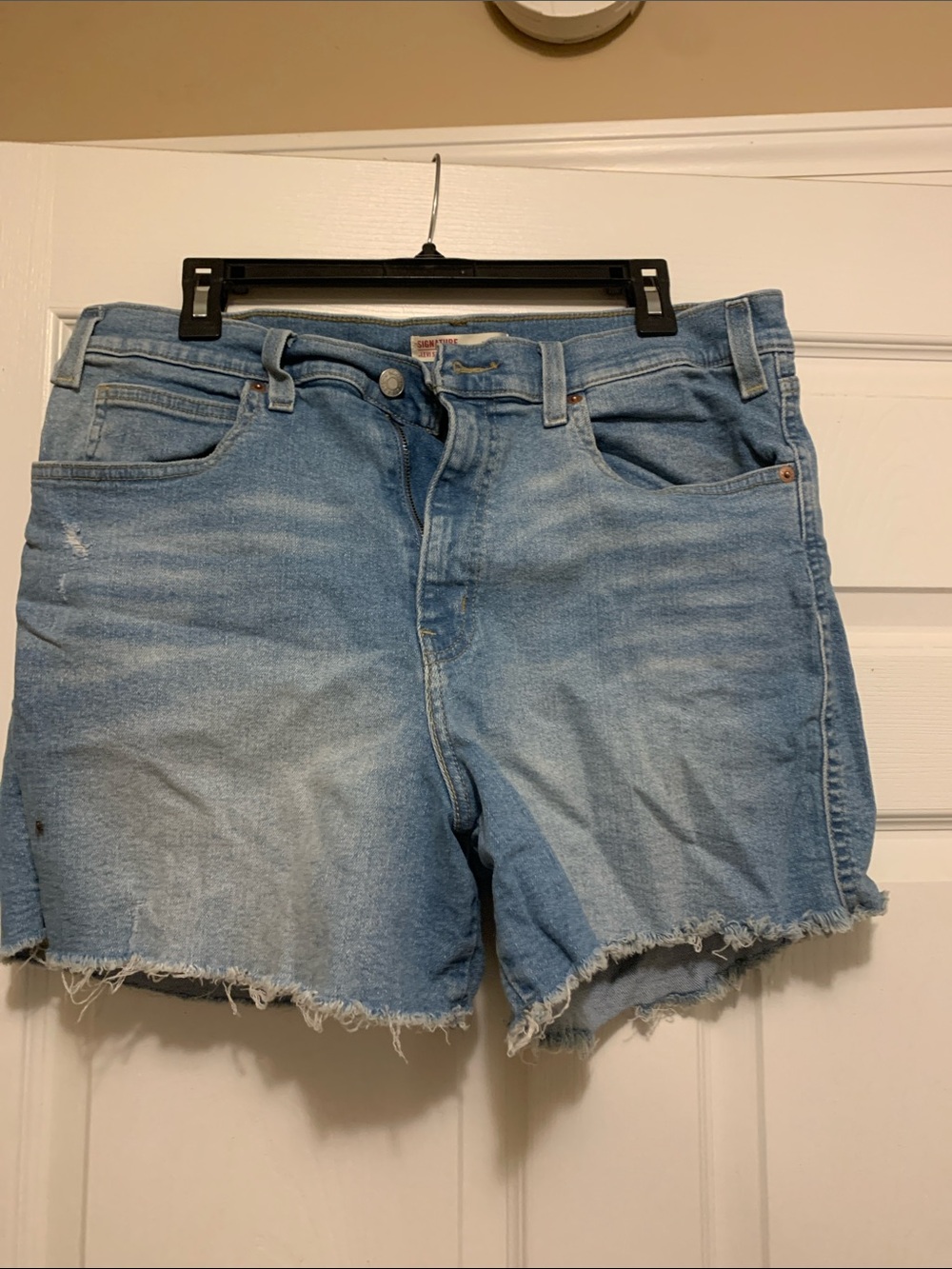 Signature by Levi Strauss Light Blue Denim Cutoff Shorts